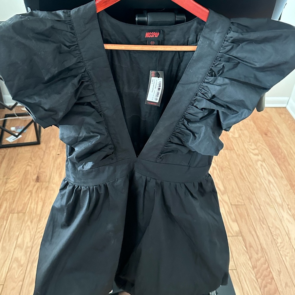 Black Mini Puffer Dress